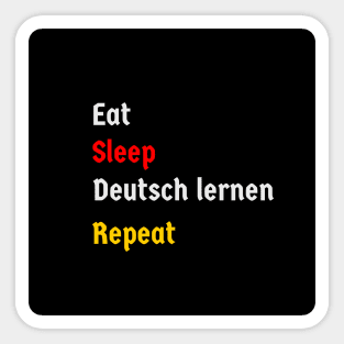 Eat, Sleep, Learn German, Repeat Sticker